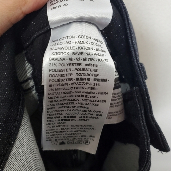 Levi's Black Glitter Metallic 721 High Rise Skinny Jeans - Picture 12 of 12